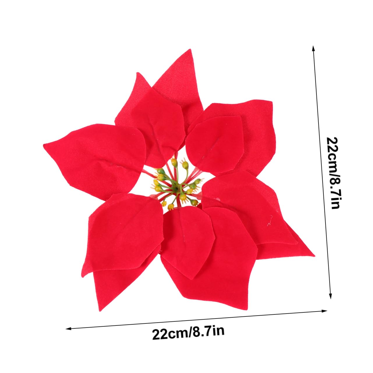Amazon｜GARVALON 10個クリスマスの造花 ポインセチア フラワー